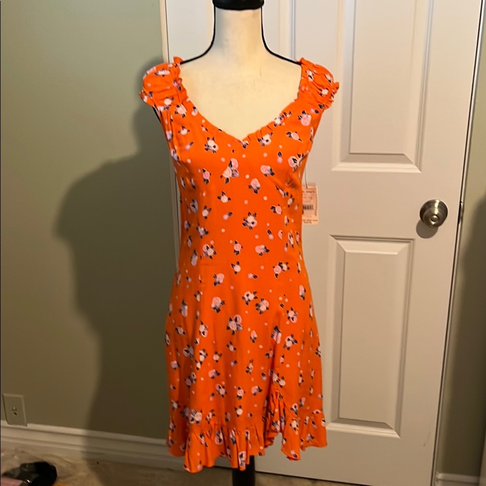 Floral Orange Dress